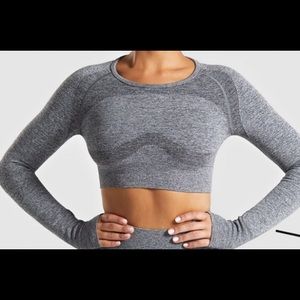 Gymshark Flex Long Sleeve Crop Top Size Small